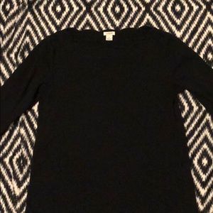 J Crew Scalloped neck top